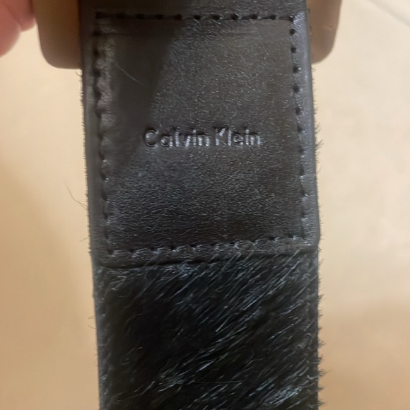 Calvin Klein FUR Vintage black pony hair wide belt size Large - Picture 7 of 13